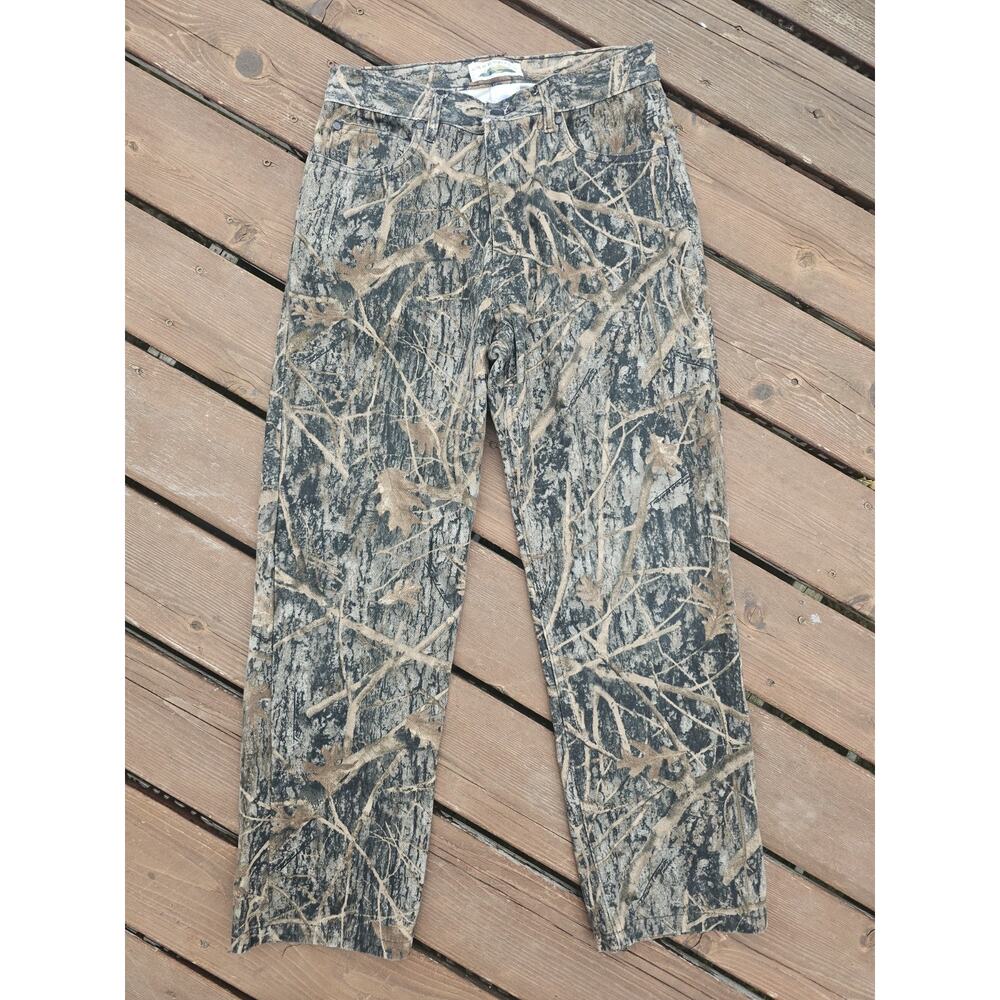 Vintage True Timber Camo Jeans Creekside Mems Sz 32x30 Outdoor Hunting Leaf Bark